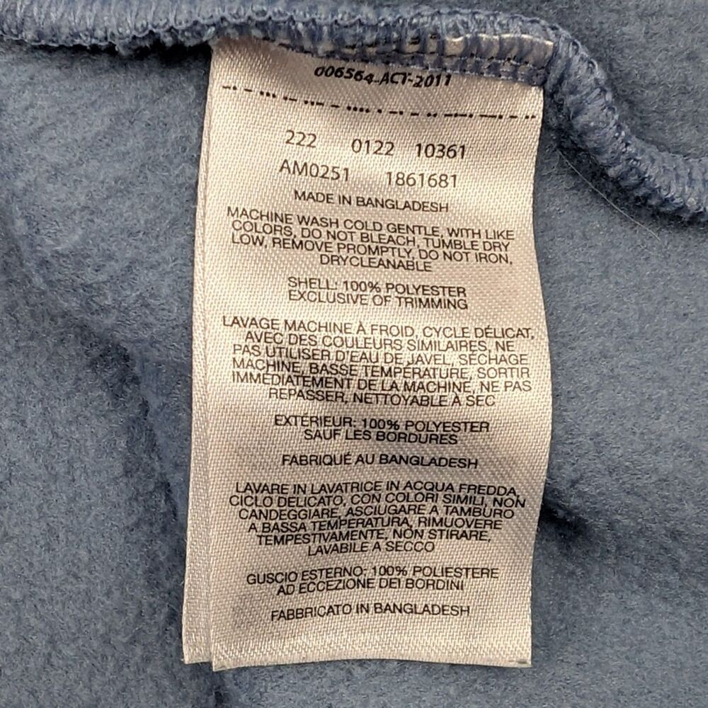 Columbia Oversized Half Snap Fleece Pullover Sweater Blue Sz Medium (Fit L) - Picture 6 of 8